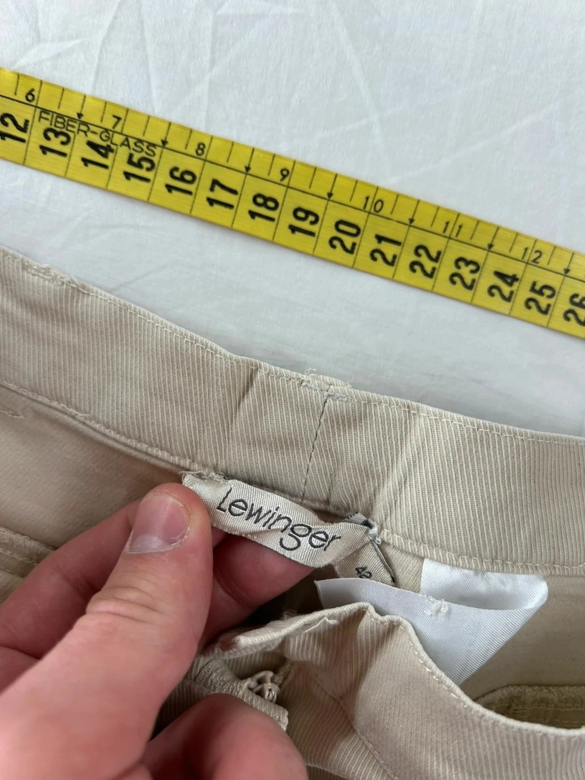 Beige crème rechte jeans lewinger – photo 9